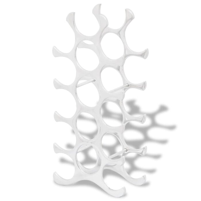 Flaschenregal für 15 Flaschen Silbern Aluminium – Bild 2