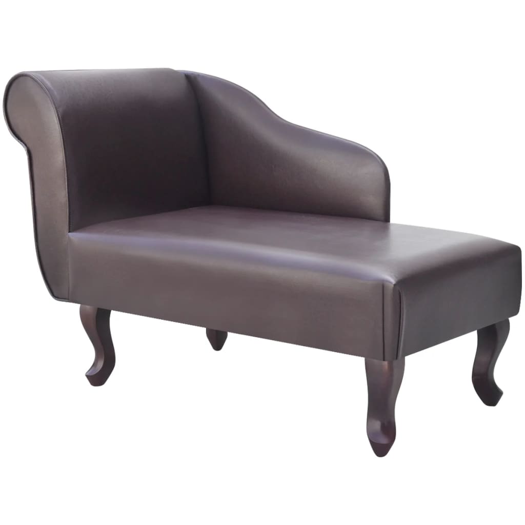 242404_1.jpg Chaiselongue Braun Kunstleder – Bild 1