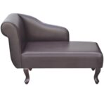 Chaiselongue Braun Kunstleder – Bild 2