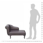 Chaiselongue Braun Kunstleder – Bild 5