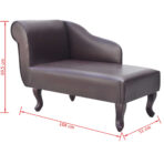 Chaiselongue Braun Kunstleder – Bild 6