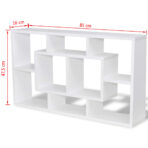 Wandregal Hängeregal mit 8 Fächern Weiss – Bild 6