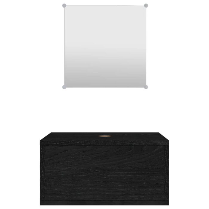 2-tlg. Badmöbel-Set Schwarz Holzwerkstoff – Bild 4