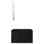 2-tlg. Badmöbel-Set Schwarz Holzwerkstoff – Bild 5