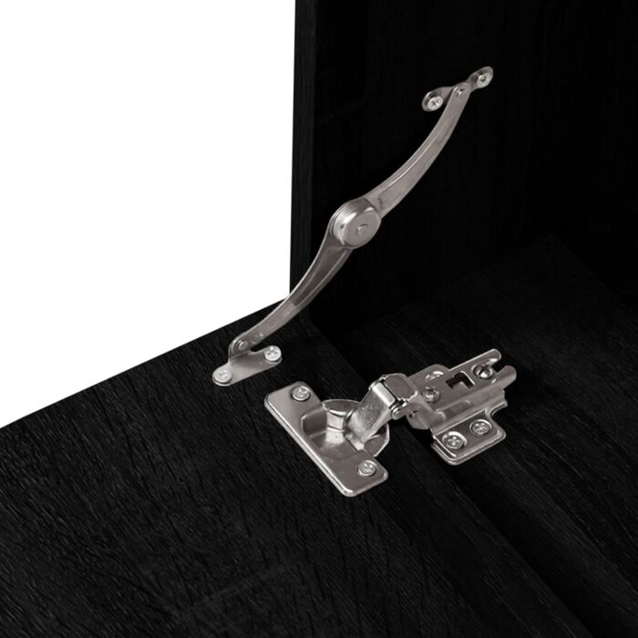 6-tlg. Badmöbel-Set Schwarz Holzwerkstoff – Bild 6