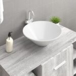 Waschbecken 2 Stk. Weiss 42x42x14 cm Keramik