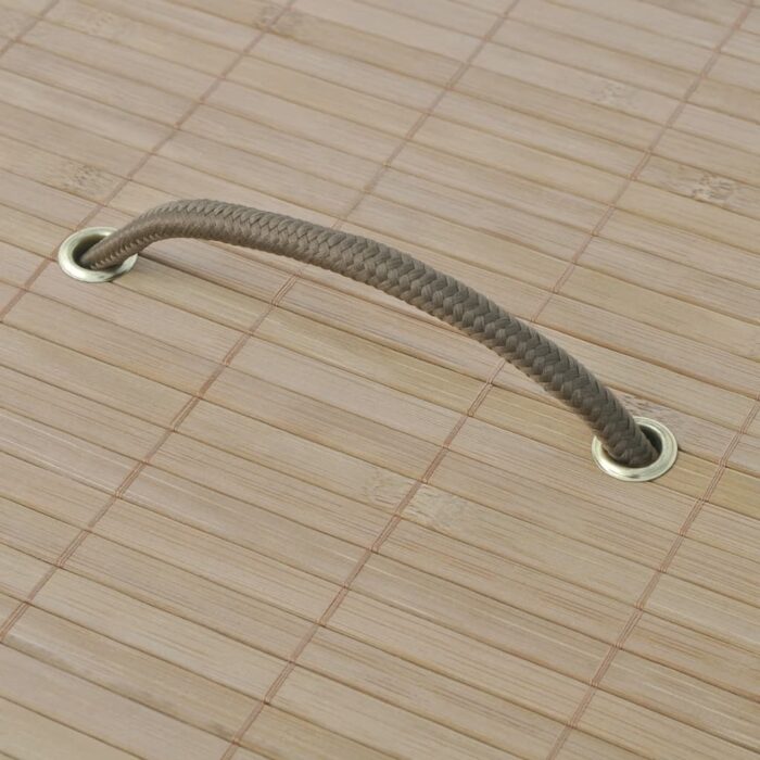 Bambus-Wäschekorb Rund Natur – Bild 4