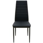 3-tlg. Essgruppe Esstisch mit Stühlen Schwarz – Bild 4