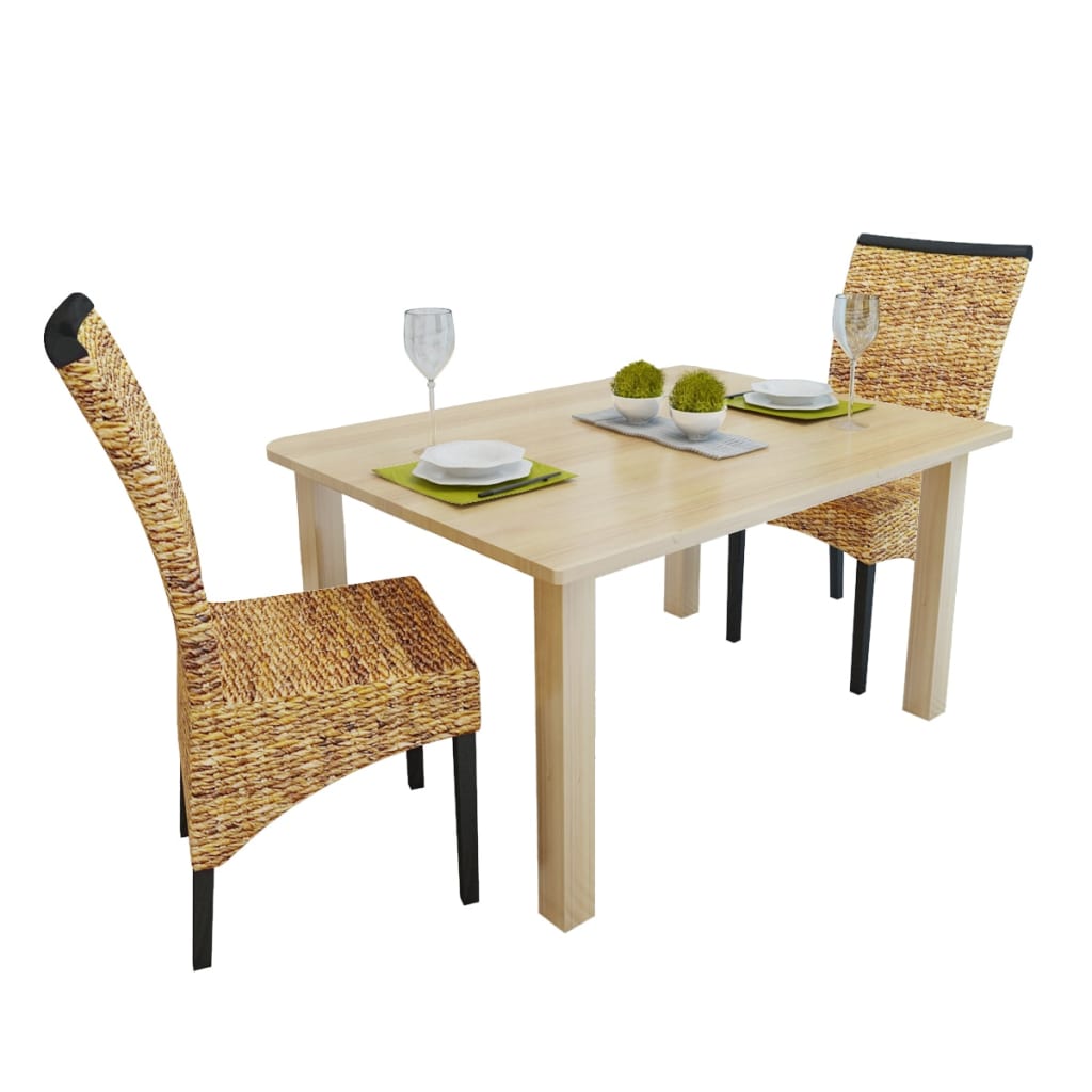 243233_1.jpg Esszimmerstühle 2 Stk. Abaca und Mango Massivholz – Bild 1