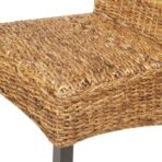 Esszimmerstühle 2 Stk. Abaca und Mango Massivholz – Bild 7