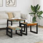 3-tlg. Satztisch-Set Altholz