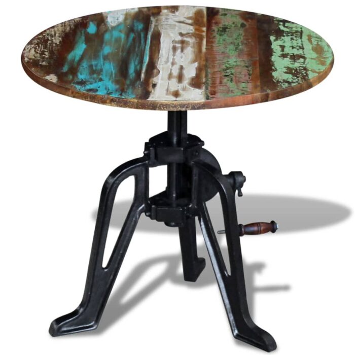 Beistelltisch Altholz Gusseisen 60x(42-63) cm – Bild 3