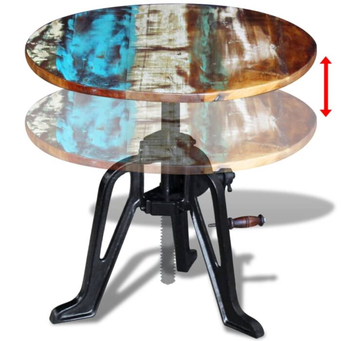 Beistelltisch Altholz Gusseisen 60x(42-63) cm – Bild 8