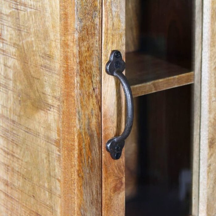 Badkommode mit Spiegel & 2 Seitenschränke Massivholz Mango – Bild 8