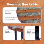 Couchtisch Teak Harz 60 cm – Bild 11