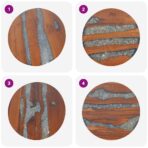 Couchtisch Teak Harz 60 cm – Bild 6