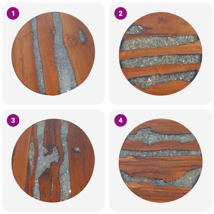 Couchtisch Teak Harz 60 cm – Bild 6