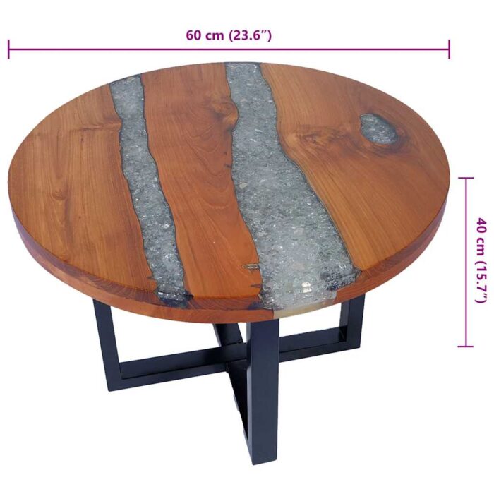 Couchtisch Teak Harz 60 cm – Bild 9