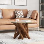 Couchtisch Massivholz Teak Treibholz 60 cm - Massivholz Teak