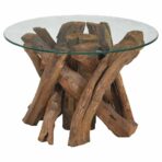 Couchtisch Massivholz Teak Treibholz 60 cm - Massivholz Teak – Bild 2