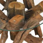 Couchtisch Massivholz Teak Treibholz 60 cm - Massivholz Teak – Bild 4