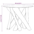 Couchtisch Massivholz Teak Treibholz 60 cm - Massivholz Teak – Bild 7