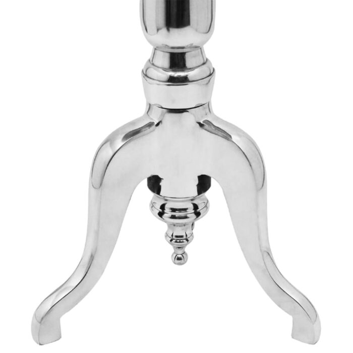 Beistelltisch Rund Aluminium Silbern – Bild 3