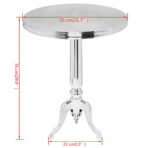 Beistelltisch Rund Aluminium Silbern – Bild 4