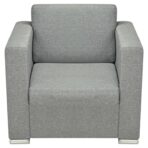 Sessel Hellgrau Stoff – Bild 3