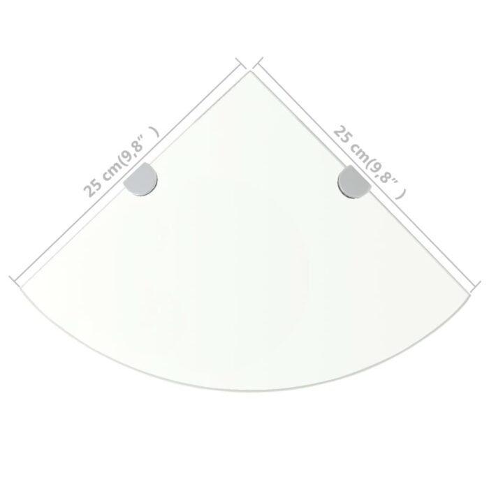 Eckablage mit Verchromten Halterungen Glas Transparent 25x25 cm – Bild 6