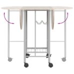 Ausklappbarer Esstisch fünfteilig MDF – Bild 4