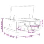 Couchtisch Altholz 70x70x38 cm – Bild 12