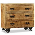 Sideboard 80 x 30 x 70 cm Recyceltes Massivholz