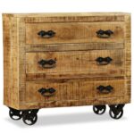 Sideboard 80 x 30 x 70 cm Recyceltes Massivholz