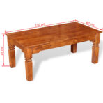 Couchtisch Massivholz 110x60x45 cm – Bild 8