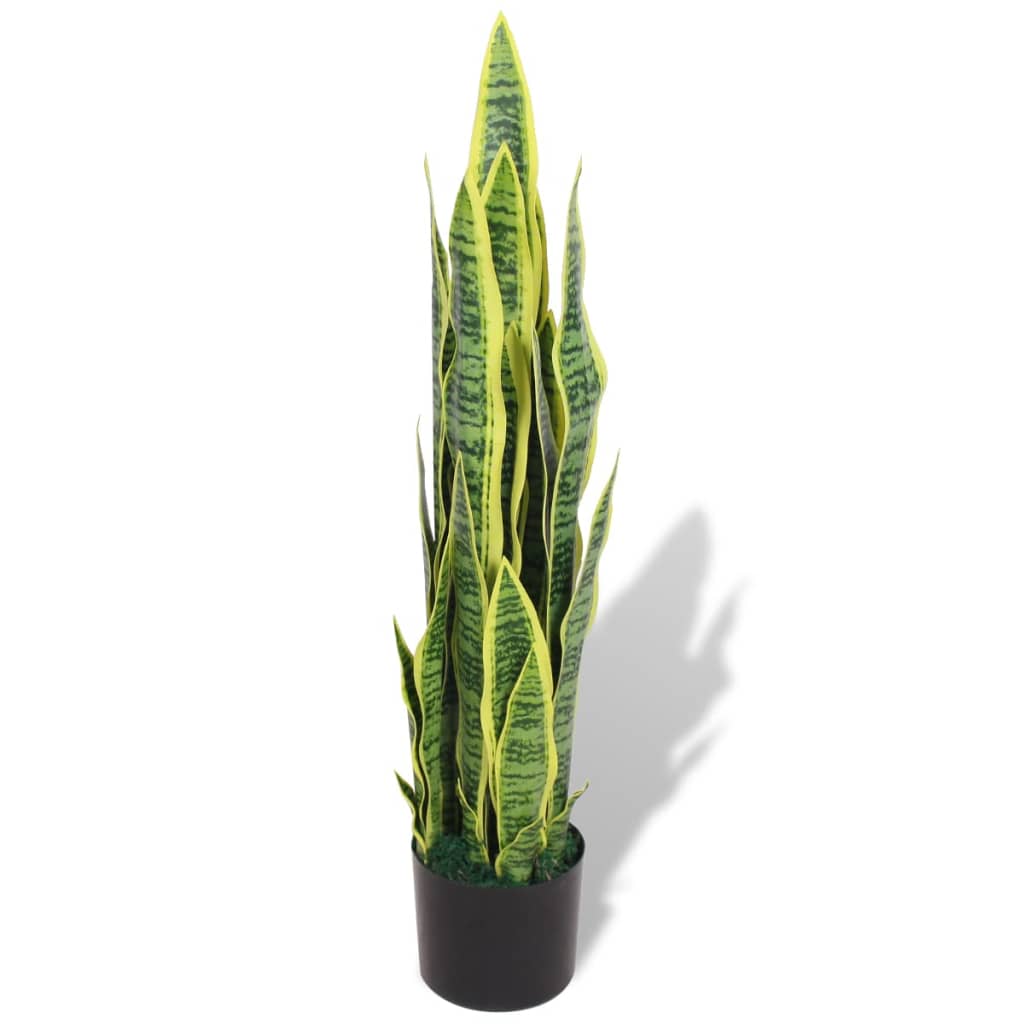 244427_1.jpg Künstliche Sansevieria Bogenhanf mit Topf 90 cm Grün – Bild 1