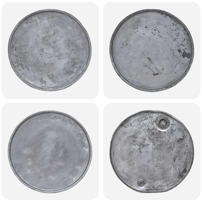 Couchtisch Gemischtes Altholz 60x45 cm Silbern – Bild 3