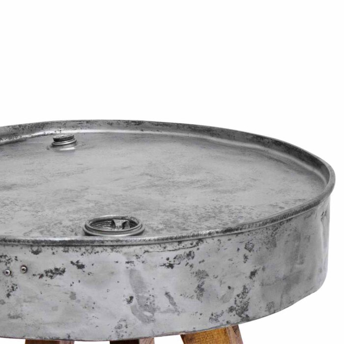 Couchtisch Gemischtes Altholz 60x45 cm Silbern – Bild 4