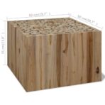 Couchtisch Teakholz 50x50x35 cm – Bild 6