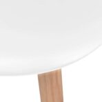 Esszimmerstühle 4 Stk. Weiss Kunststoff – Bild 5