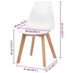 Esszimmerstühle 4 Stk. Weiss Kunststoff – Bild 6