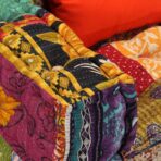 2-Sitzer Modularer Pouf Patchwork Stoff – Bild 12