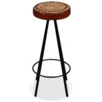 Barhocker 2 Stk. Echtleder – Bild 4