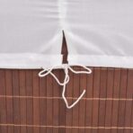 Bambus-Wäschekorb Rechteckig Braun – Bild 6