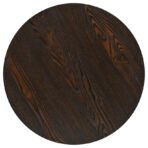 Bistrotisch MDF und Stahl Rund 60×75 cm Dunkle Esche – Bild 4