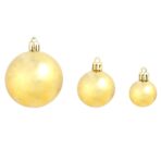 100-tlg. Weihnachtskugel-Set 3/4/6 cm Golden – Bild 4