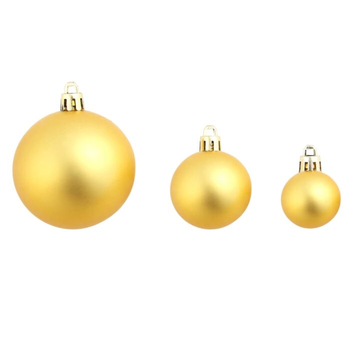100-tlg. Weihnachtskugel-Set 3/4/6 cm Golden – Bild 8