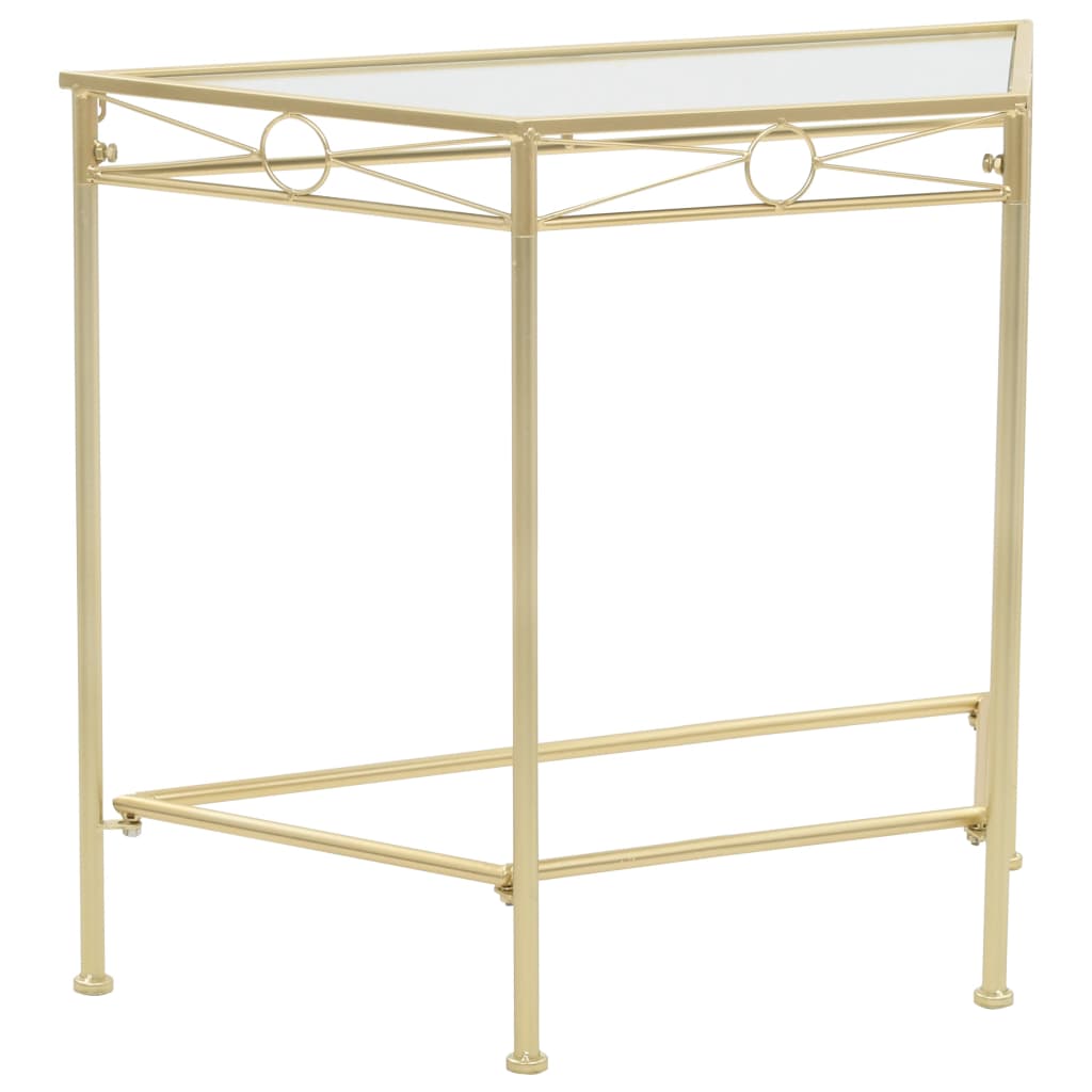 245934_1.jpg Beistelltisch Vintage-Stil Metall 87x34x73 cm Gold – Bild 1