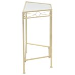 Beistelltisch Vintage-Stil Metall 87x34x73 cm Gold – Bild 3