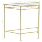 Beistelltisch Vintage-Stil Metall 87x34x73 cm Gold – Bild 6